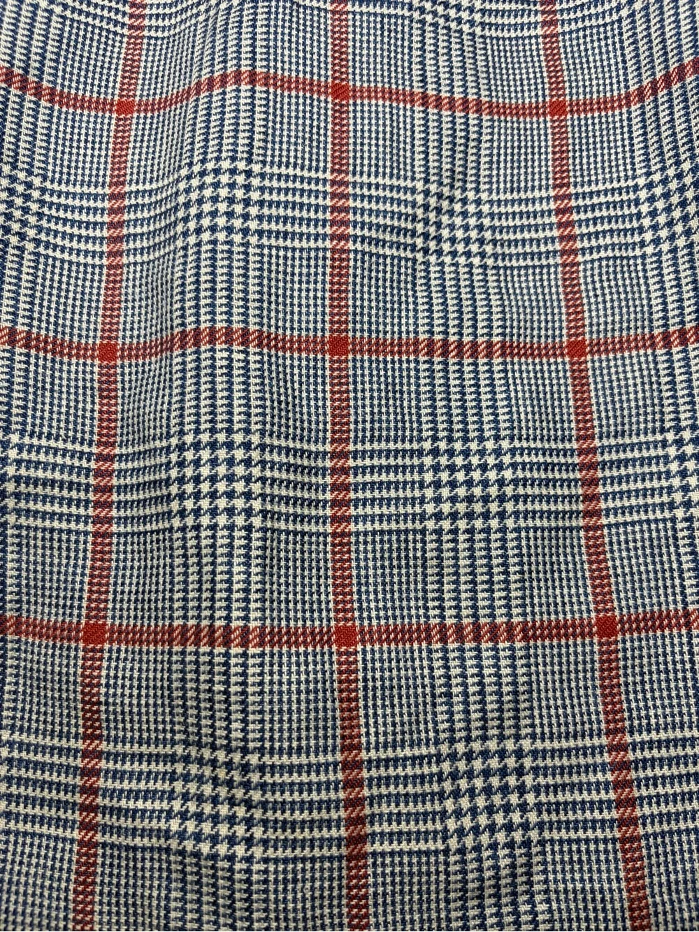 J.Crew Plaid 100% Linen Shift Cream Red Blue Academia Mini Dress Size 6